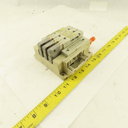 SMC SV2100-5FU SS5V2-16FD1-03B Solenoid Valve Bank Manifold 24 VDC