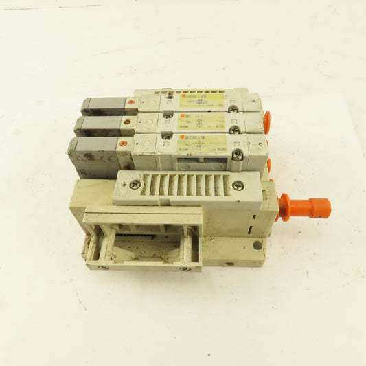 SMC SV2100-5FU SS5V2-16FD1-03B Solenoid Valve Bank Manifold 24 VDC