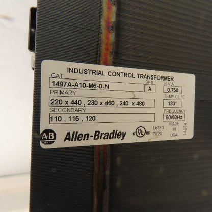 Allen Bradley 1497A-A10-M6-0-N 220-480V 50/60Hz Primary 110-120V Sec. 0.750kVa