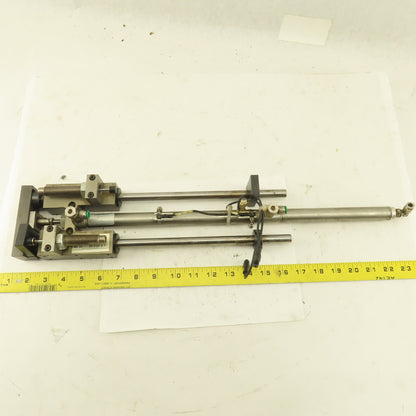 Numatics 3/4" Bore 8-1/2" And 5" Double Length Stroke Guided Cylinder