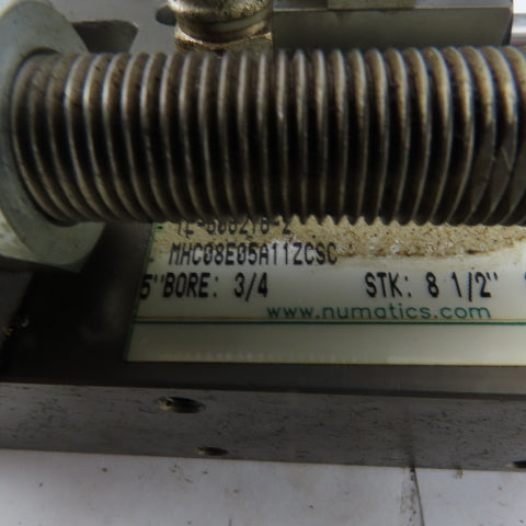 Numatics 3/4" Bore 8-1/2" And 5" Double Length Stroke Guided Cylinder