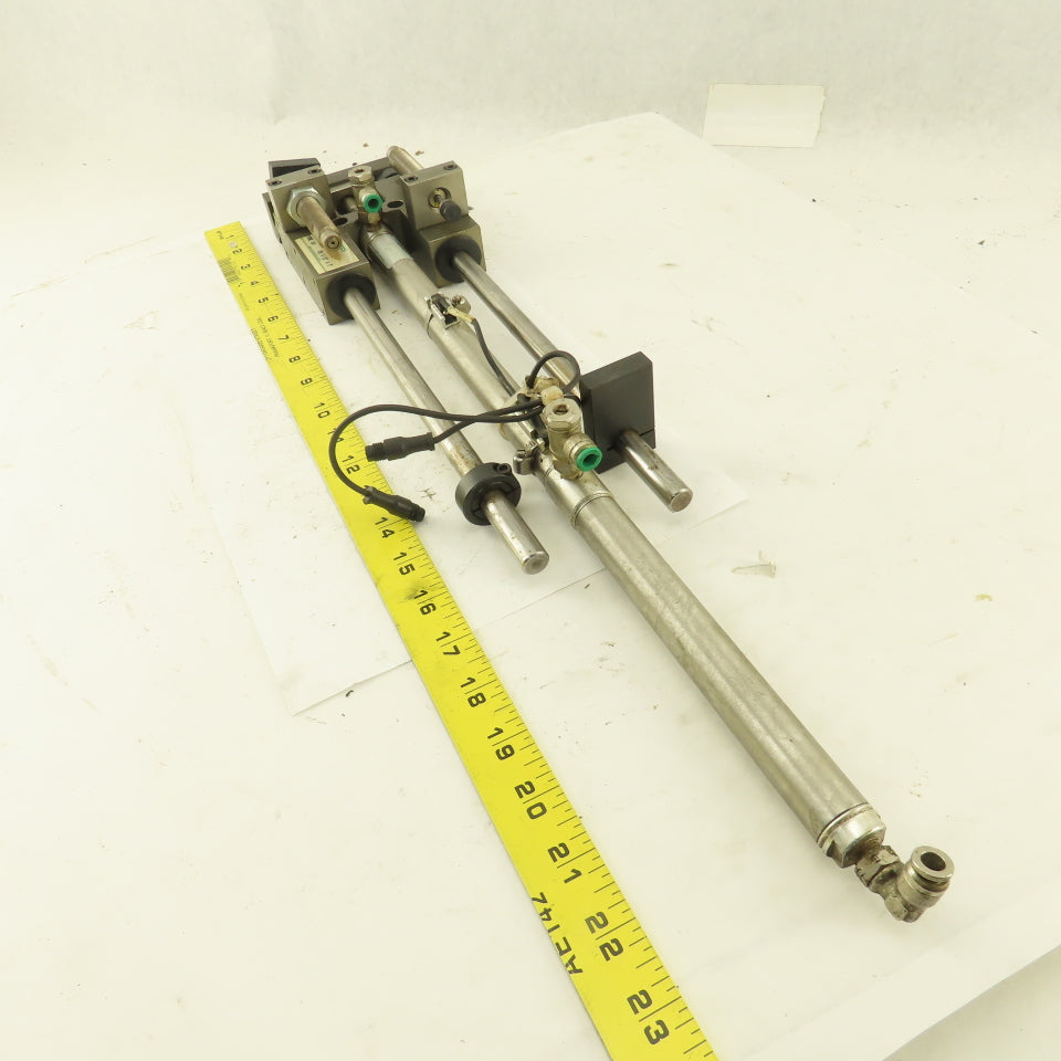 Numatics 3/4" Bore 8-1/2" And 5" Double Length Stroke Guided Cylinder