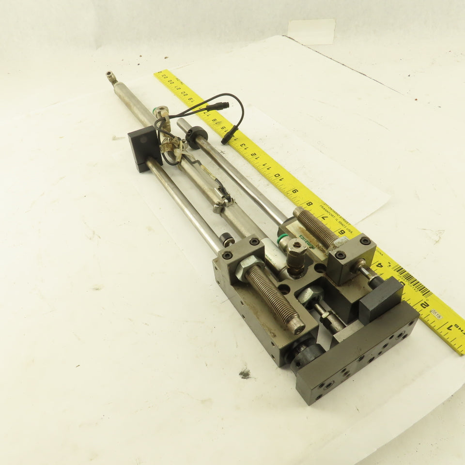 Numatics 3/4" Bore 8-1/2" And 5" Double Length Stroke Guided Cylinder