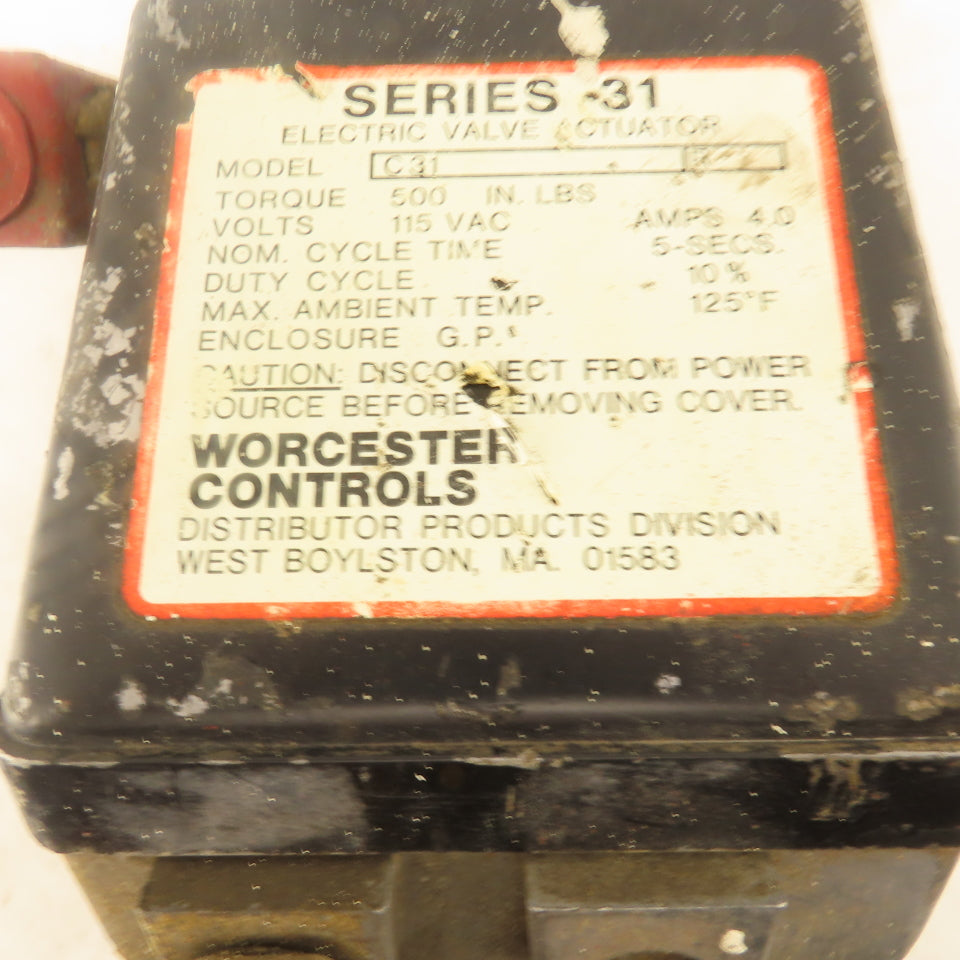 Worcester Controls C31 2" NPT Electric Valve Actuator 115V AC