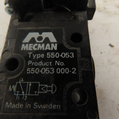 Mecman 550-053 2 Position Pneumatic Push Button Switch G1/8