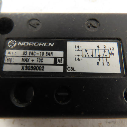 Norgren X3039002 Pressure Or Vacuum Spring Pilot 5/2 Air Valve 1/8NPT