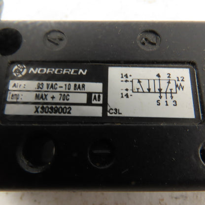 Norgren X3039002 Pressure Or Vacuum Spring Pilot 5/2 Air Valve 1/8NPT