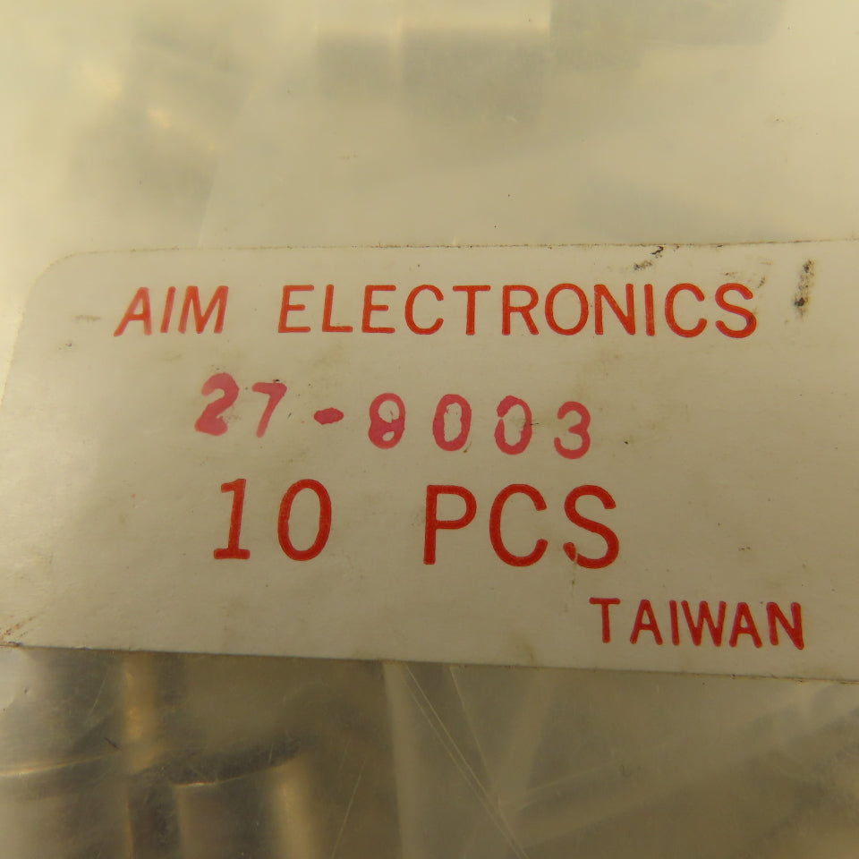Aim Electronics 27-9003 Female Crimp RF Connector Coaxial Lot Of 10