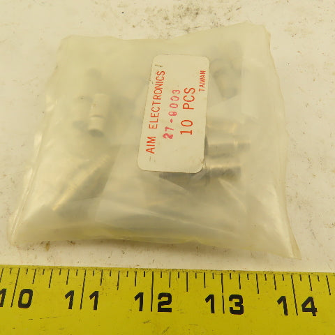 Aim Electronics 27-9003 Female Crimp RF Connector Coaxial Lot Of 10