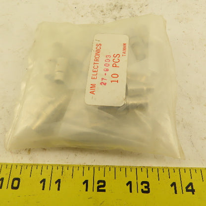 Aim Electronics 27-9003 Female Crimp RF Connector Coaxial Lot Of 10