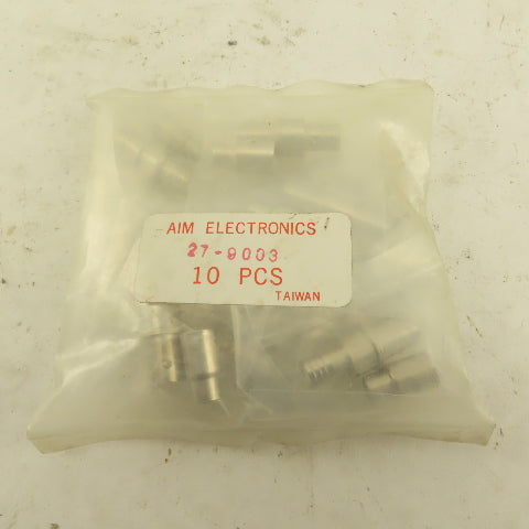Aim Electronics 27-9003 Female Crimp RF Connector Coaxial Lot Of 10