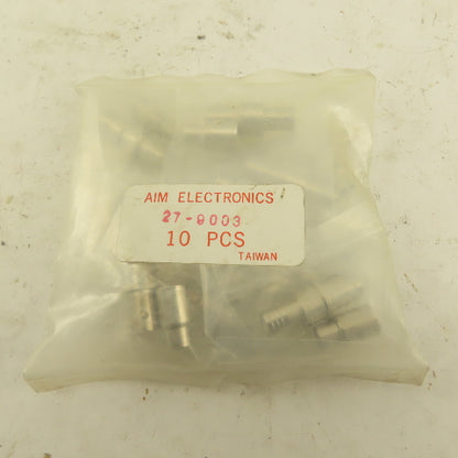 Aim Electronics 27-9003 Female Crimp RF Connector Coaxial Lot Of 10
