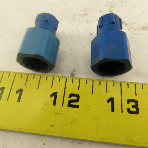 3/16" ID x 1/4" OD Tube 1/4" Female NPT Aluminum Fitting Lot Of 2