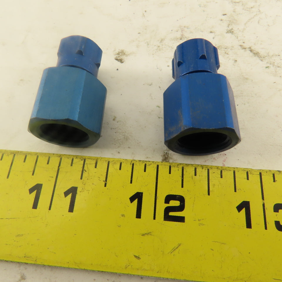 3/16" ID x 1/4" OD Tube 1/4" Female NPT Aluminum Fitting Lot Of 2