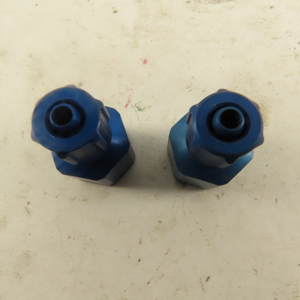 3/16" ID x 1/4" OD Tube 1/4" Female NPT Aluminum Fitting Lot Of 2