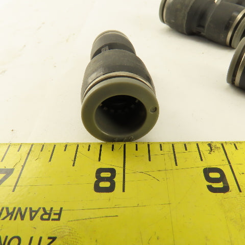 3/8" Tube x 1/2" Tube Nylon Union Fitting Lot of 13