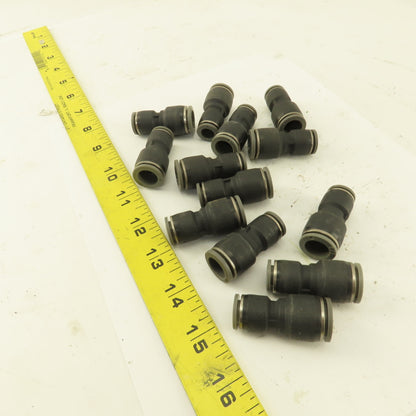 3/8" Tube x 1/2" Tube Nylon Union Fitting Lot of 13
