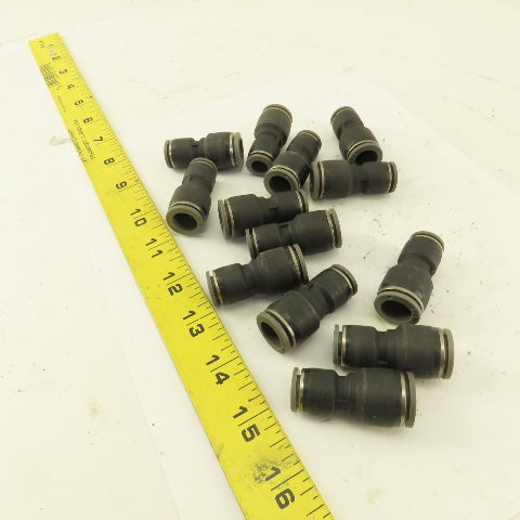 3/8" Tube x 1/2" Tube Nylon Union Fitting Lot of 13