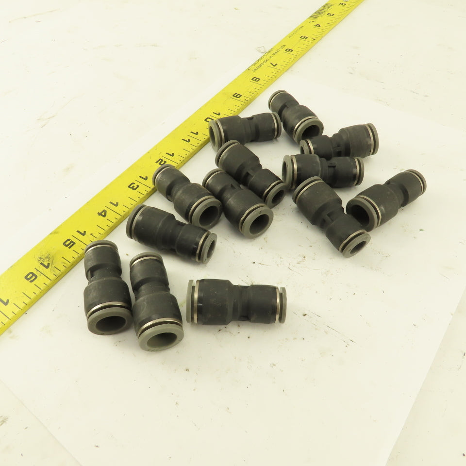 3/8" Tube x 1/2" Tube Nylon Union Fitting Lot of 13