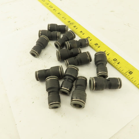 3/8" Tube x 1/2" Tube Nylon Union Fitting Lot of 13