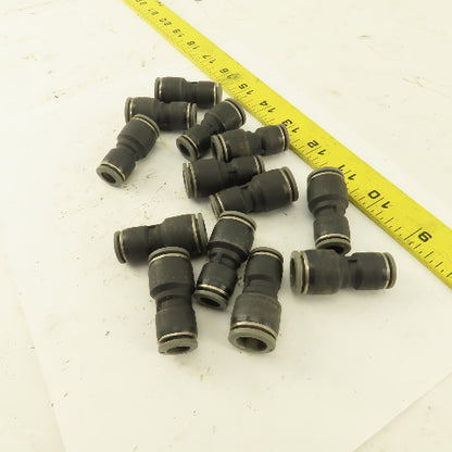3/8" Tube x 1/2" Tube Nylon Union Fitting Lot of 13
