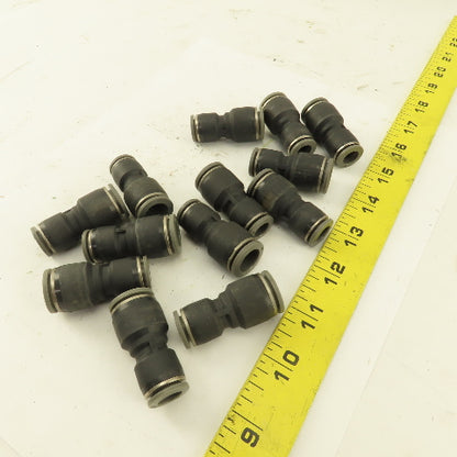 3/8" Tube x 1/2" Tube Nylon Union Fitting Lot of 13