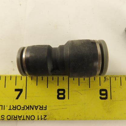 3/8" Tube x 1/2" Tube Nylon Union Fitting Lot of 13