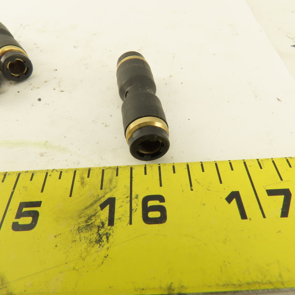3/16" Tube x 3/16" Tube Nylon Union Fitting Lot of 9