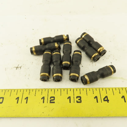 3/16" Tube x 3/16" Tube Nylon Union Fitting Lot of 9