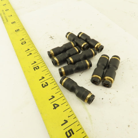 3/16" Tube x 3/16" Tube Nylon Union Fitting Lot of 9