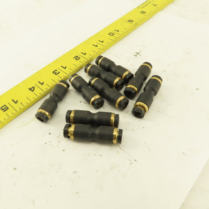 3/16" Tube x 3/16" Tube Nylon Union Fitting Lot of 9