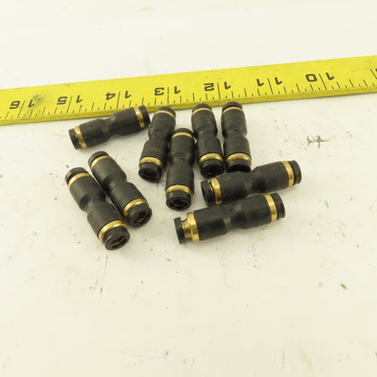 3/16" Tube x 3/16" Tube Nylon Union Fitting Lot of 9