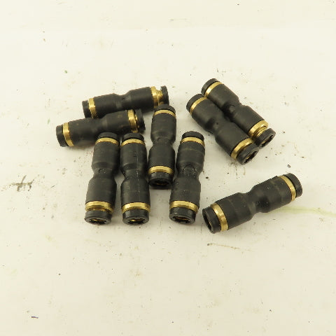 3/16" Tube x 3/16" Tube Nylon Union Fitting Lot of 9