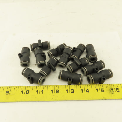3/8" Tube x 3/8" Tube Nylon Union Fitting Lot of 13