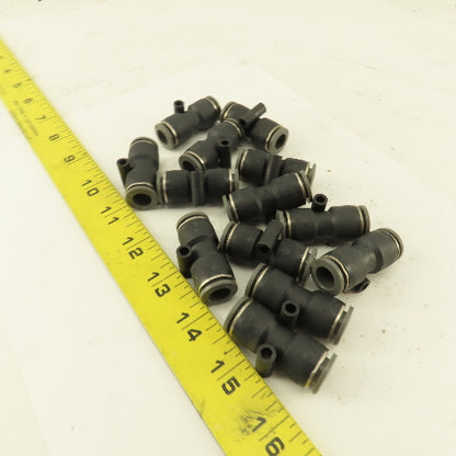 3/8" Tube x 3/8" Tube Nylon Union Fitting Lot of 13