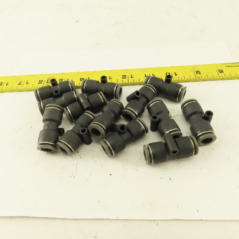 3/8" Tube x 3/8" Tube Nylon Union Fitting Lot of 13
