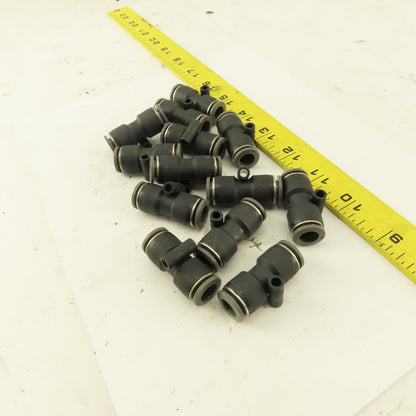 3/8" Tube x 3/8" Tube Nylon Union Fitting Lot of 13