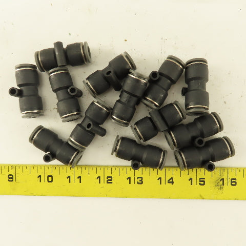3/8" Tube x 3/8" Tube Nylon Union Fitting Lot of 13