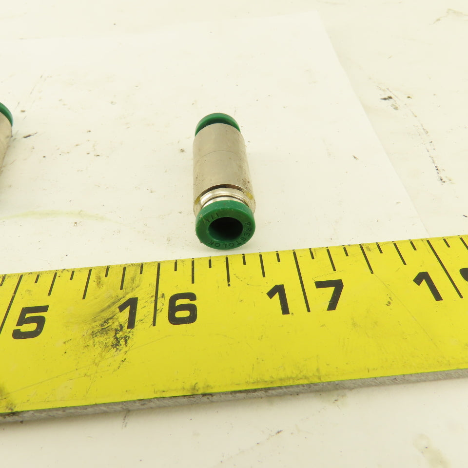 1/4" Tube X 1/4" Tube Brass Union Fitting Lot of 10