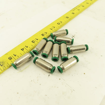 1/4" Tube X 1/4" Tube Brass Union Fitting Lot of 10