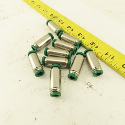 1/4" Tube X 1/4" Tube Brass Union Fitting Lot of 10