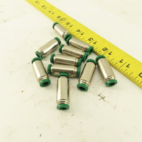 1/4" Tube X 1/4" Tube Brass Union Fitting Lot of 10