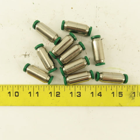 1/4" Tube X 1/4" Tube Brass Union Fitting Lot of 10