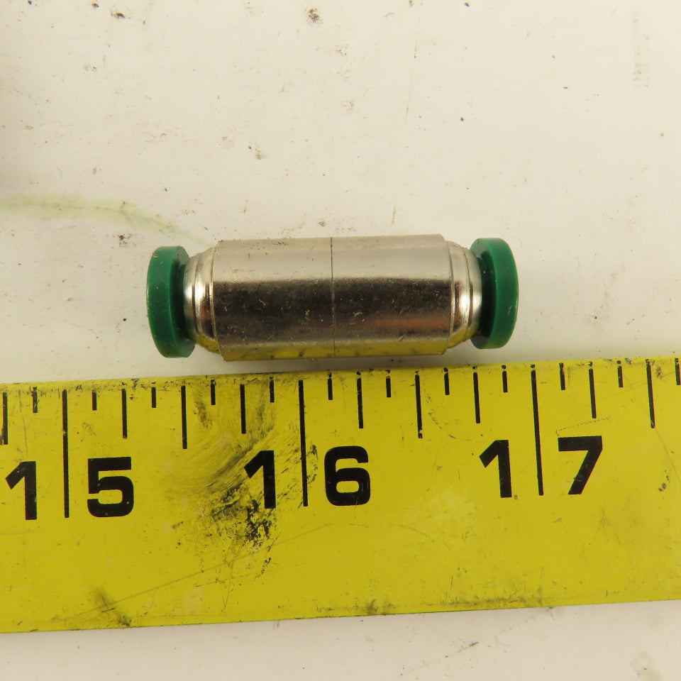 1/4" Tube X 1/4" Tube Brass Union Fitting Lot of 10
