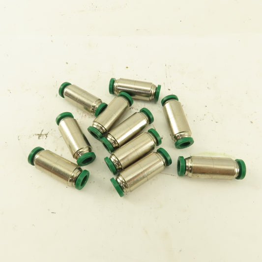 1/4" Tube X 1/4" Tube Brass Union Fitting Lot of 10