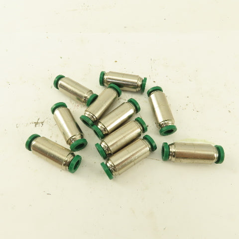 1/4" Tube X 1/4" Tube Brass Union Fitting Lot of 10