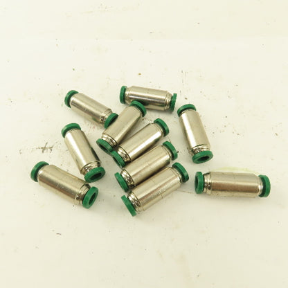 1/4" Tube X 1/4" Tube Brass Union Fitting Lot of 10