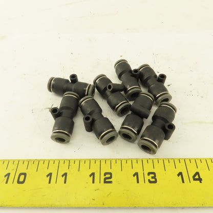 1/4" Tube X 1/4" Tube Nylon Union Fitting Lot of 8