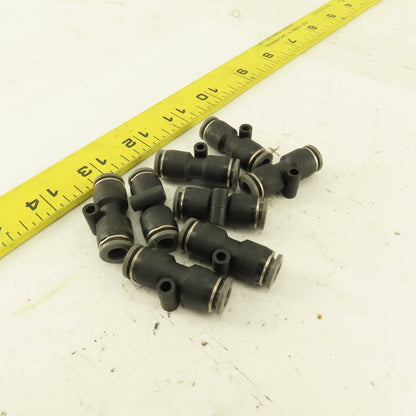 1/4" Tube X 1/4" Tube Nylon Union Fitting Lot of 8