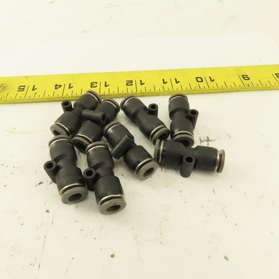 1/4" Tube X 1/4" Tube Nylon Union Fitting Lot of 8